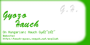 gyozo hauch business card